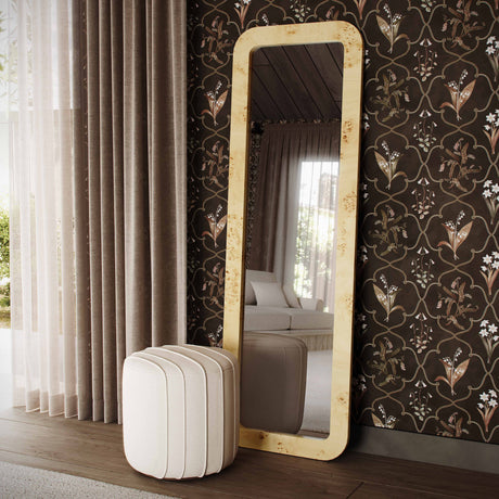 Pouch Chenille Ottoman by TOV Furniture at Eve Furniture