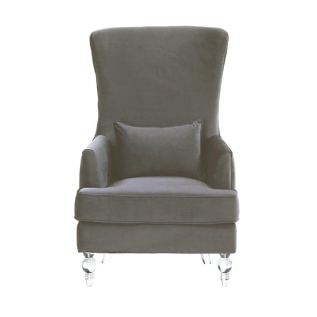 Aubree Velvet Chair with Acrylic Legs by TOV Furniture at Eve Furniture
