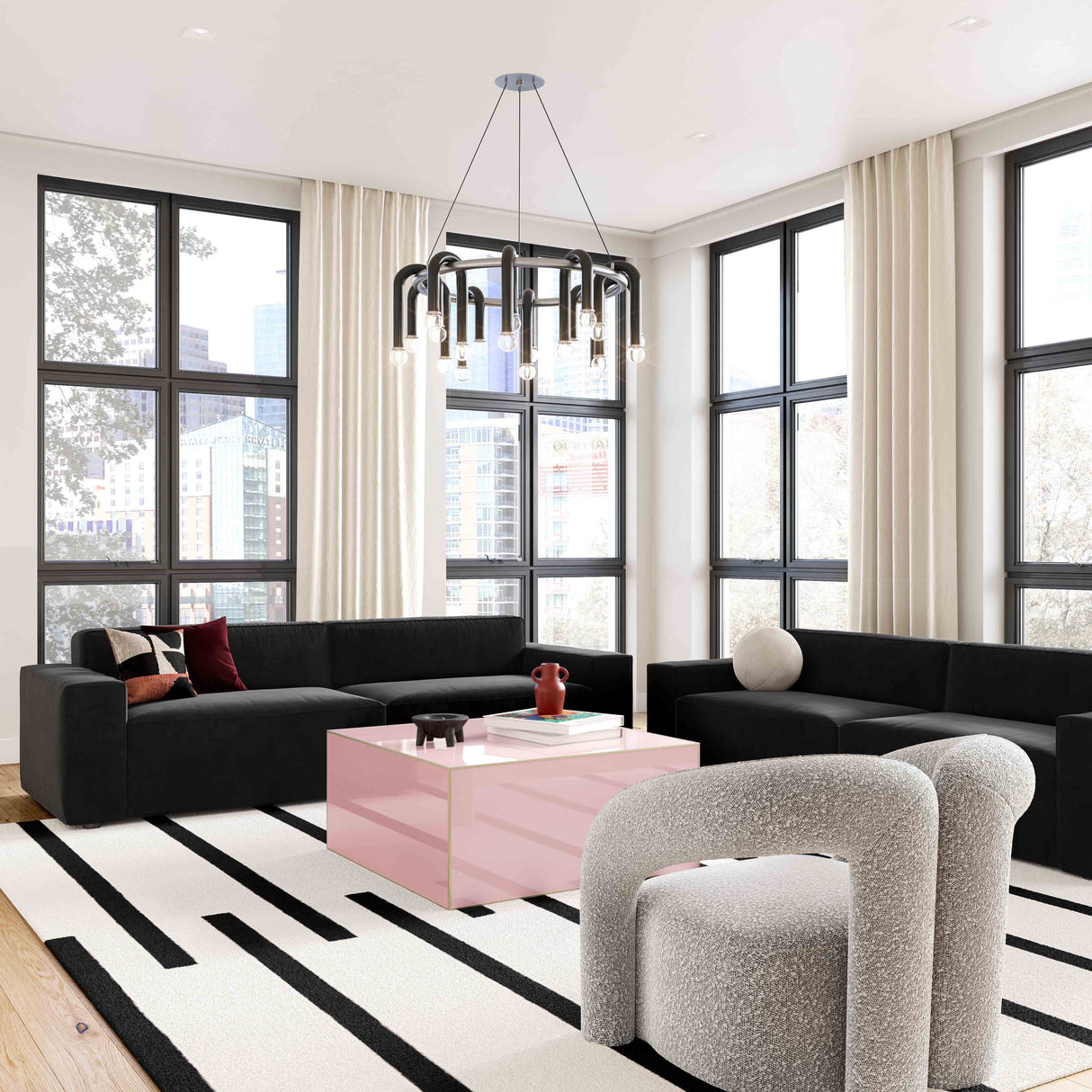 Havana Glass Coffee Table by TOV Furniture at Eve Furniture