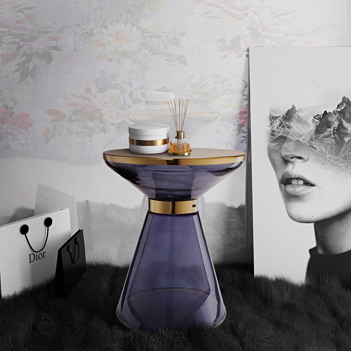 Coral Side Table by TOV Furniture at Eve Furniture