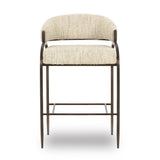 Tatum Taupe Textured Performance Boucle Counter Stool by TOV Furniture at Eve Furniture