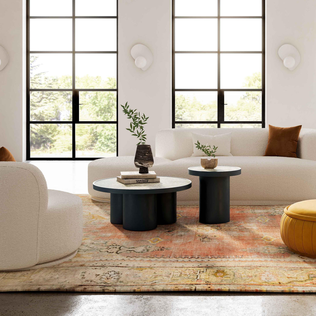 Nautilus Antique Silver Mirrored Coffee Table by TOV Furniture at Eve Furniture