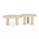 Amora Faux Travertine Indoor/Outdoor Nesting Accent Tables by TOV Furniture at Eve Furniture