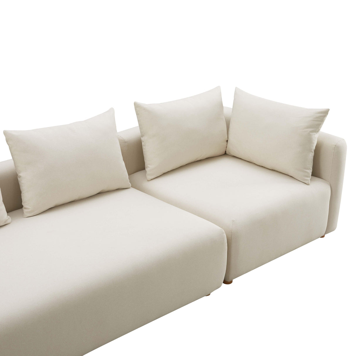 Hangover Cream Performance Linen 145" Long Sofa by TOV Furniture at Eve Furniture