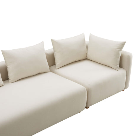 Hangover Cream Performance Linen 145" Long Sofa by TOV Furniture at Eve Furniture