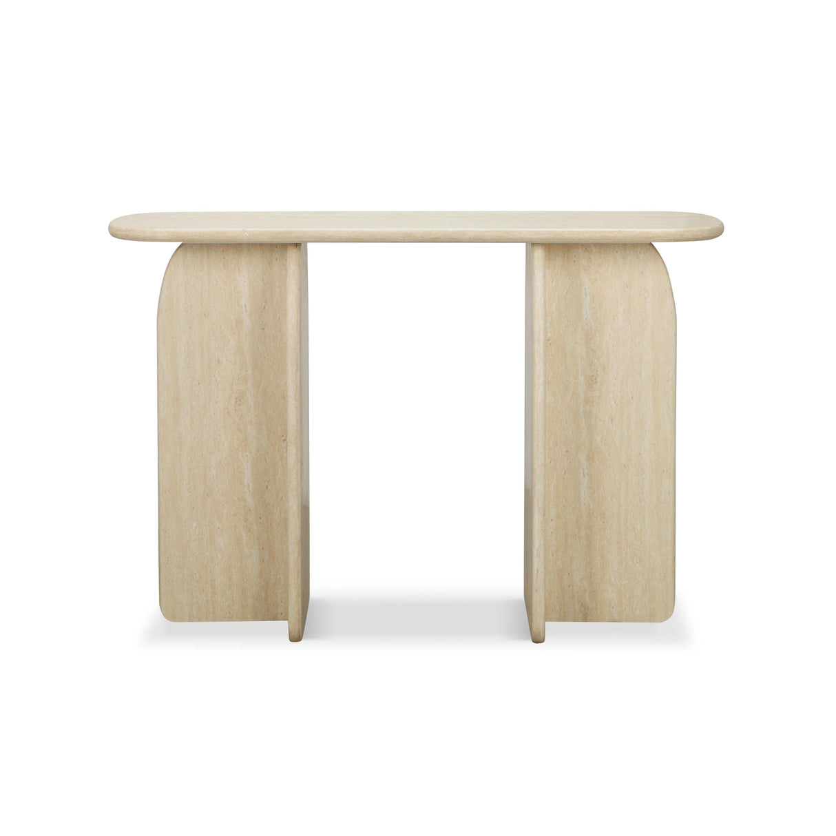 Clementine Faux Travertine Console Table by TOV Furniture at Eve Furniture