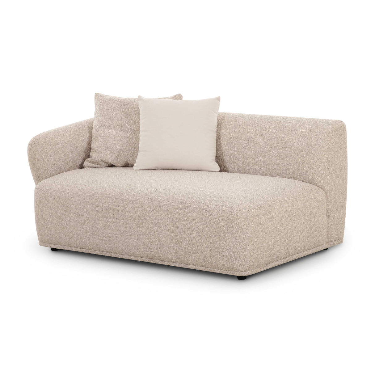 Sylvie Cream Boucle Arm 2-Seater Loveseat by TOV Furniture at Eve Furniture
