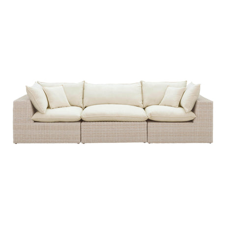 Cali Natural Wicker Outdoor Modular Sofa by TOV Furniture at Eve Furniture