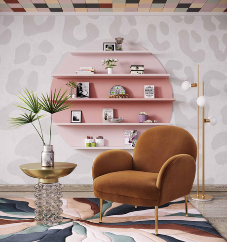 Bubble Glass and Brass Side Table by TOV Furniture at Eve Furniture