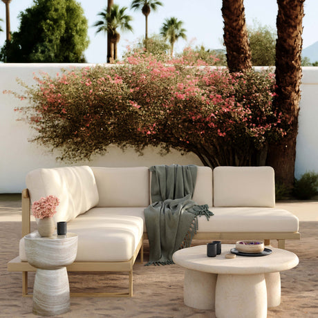 Evan Cream Outdoor L-Sectional by TOV Furniture at Eve Furniture