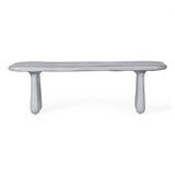 Athen Grey Faux Stone Indoor / Outdoor 95" Rectangular Dining Table by TOV Furniture at Eve Furniture