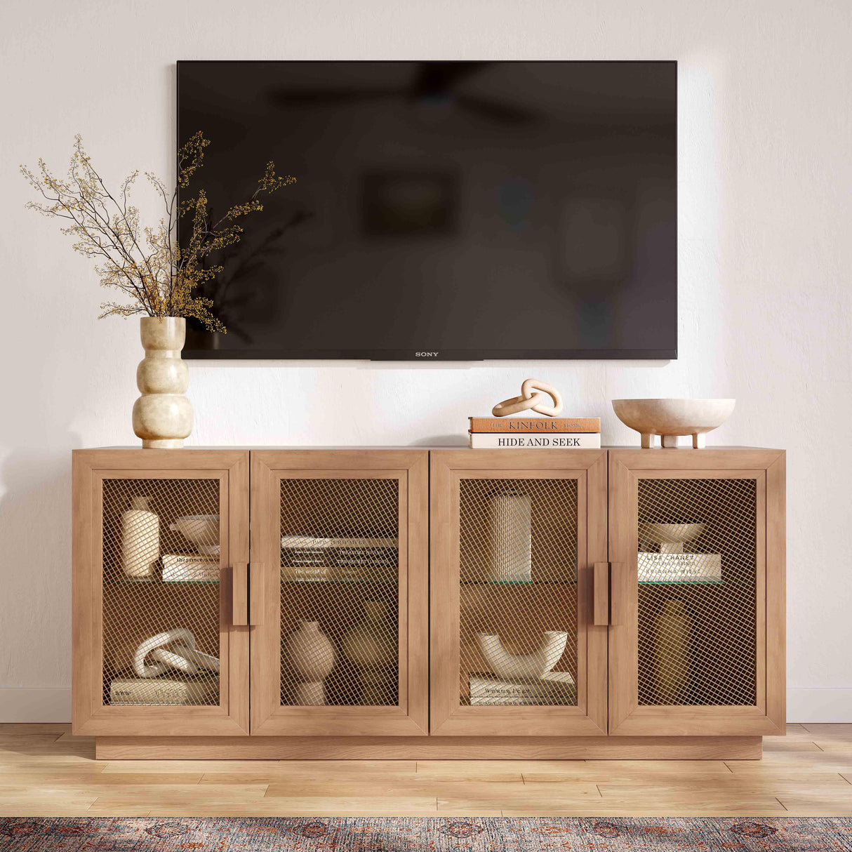 Nolan Wood Console by TOV Furniture at Eve Furniture