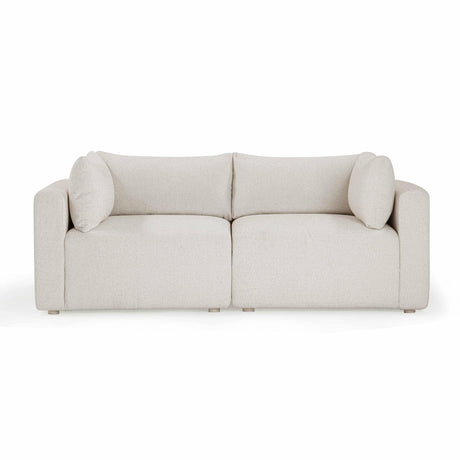 Hangover Cream Outdoor Modular Loveseat by TOV Furniture at Eve Furniture