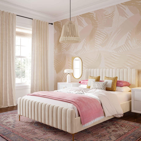 Helen White Cotton Tasseled Pendant Lamp by TOV Furniture at Eve Furniture