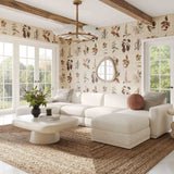 Perry Cream Chenille Modular U-Sectional by TOV Furniture at Eve Furniture