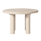 Barbara Cream Textured Indoor / Outdoor 47" Round Dining Table by TOV Furniture at Eve Furniture