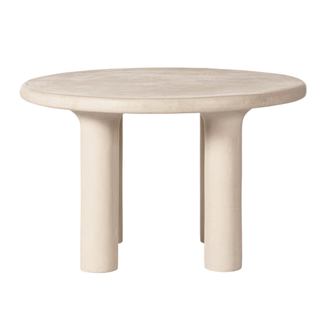 Barbara Cream Textured Indoor / Outdoor 47" Round Dining Table by TOV Furniture at Eve Furniture