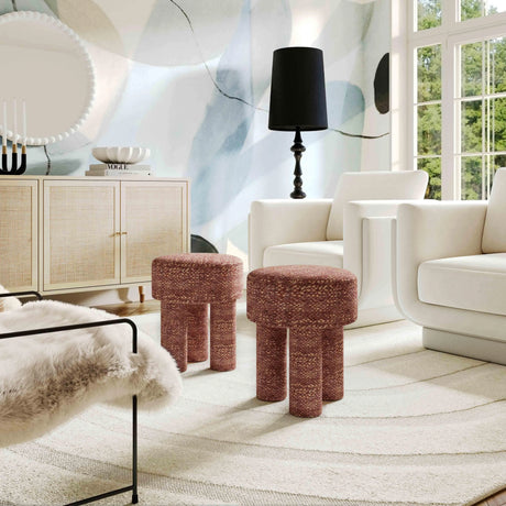 Claire Nubby Stool by TOV Furniture at Eve Furniture