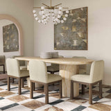 Brut Concrete Patterned Indoor/Outdoor 86" Oval Dining Table by TOV Furniture at Eve Furniture