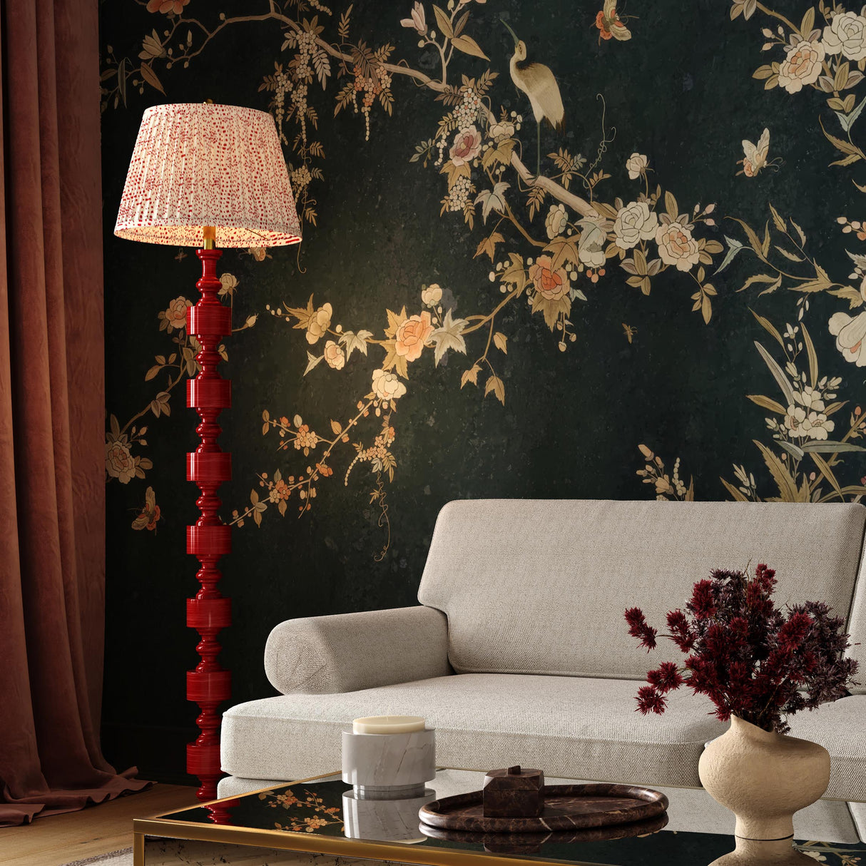 Peggy Pink Spotted Floor Lamp by TOV Furniture at Eve Furniture