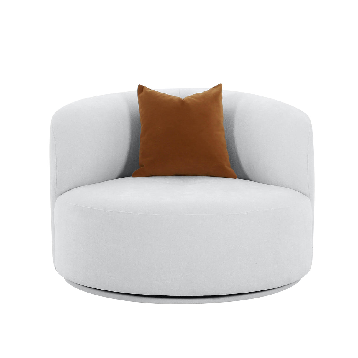 Fickle Grey Velvet Swivel Chair by TOV Furniture at Eve Furniture