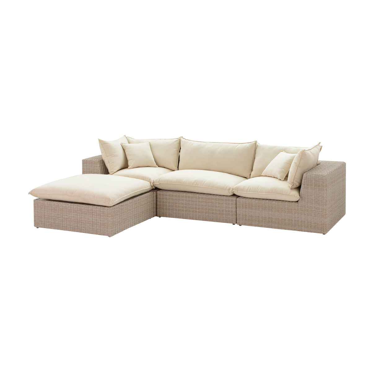 Cali Natural Wicker Outdoor Modular Sectional by TOV Furniture at Eve Furniture