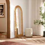 Tanya Rattan 70" Floor Mirror by TOV Furniture at Eve Furniture