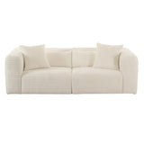 Tarra Fluffy Oversized Corduroy Modular Loveseat by TOV Furniture at Eve Furniture