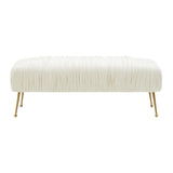 Jessica Cream Velvet Bench by Inspire Me! Home Decor by TOV Furniture at Eve Furniture