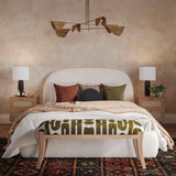 Arielle Olive & White Embroidered Bench by TOV Furniture at Eve Furniture