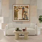 Travie Sand Upcycled Linen Modular Loveseat by TOV Furniture at Eve Furniture