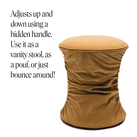 Bounce Ruched Velvet Adjustable Ottoman by TOV Furniture at Eve Furniture