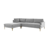 Serena Velvet Chaise Sectional by TOV Furniture at Eve Furniture