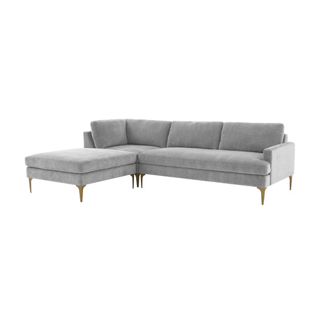 Serena Velvet Chaise Sectional by TOV Furniture at Eve Furniture