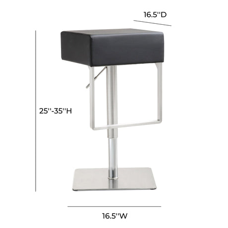 Seville Performance Vegan Leather Adjustable Stool by TOV Furniture at Eve Furniture