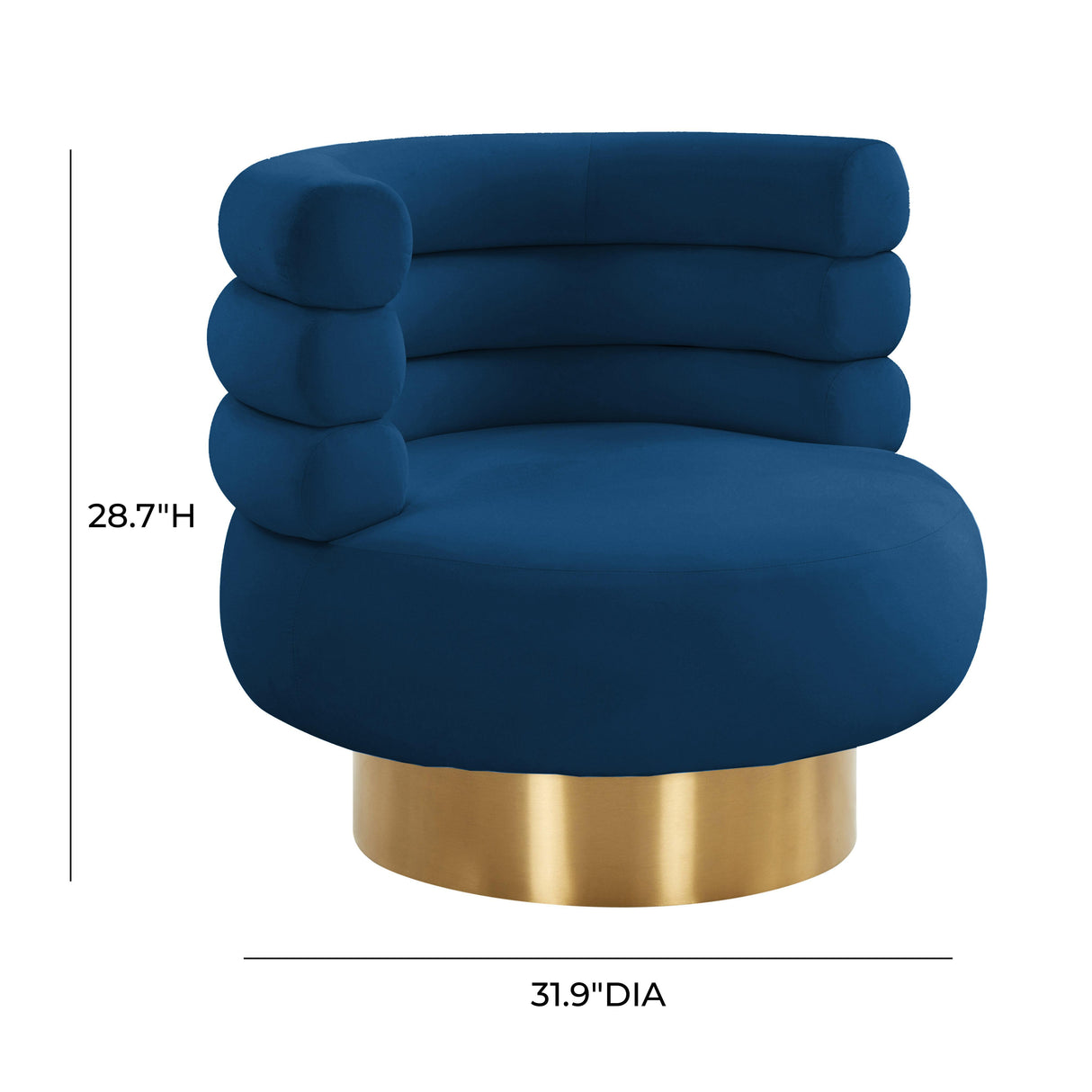 Naomi Velvet Swivel Chair by TOV Furniture at Eve Furniture
