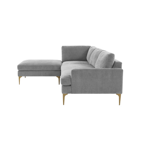 Serena Velvet Chaise Sectional by TOV Furniture at Eve Furniture