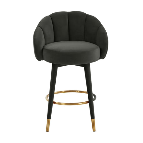 Myla Velvet Swivel Stool by TOV Furniture at Eve Furniture