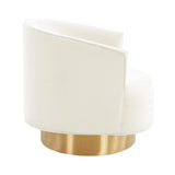 Stella Cream Velvet Swivel Chair by Inspire Me! Home Decor by TOV Furniture at Eve Furniture