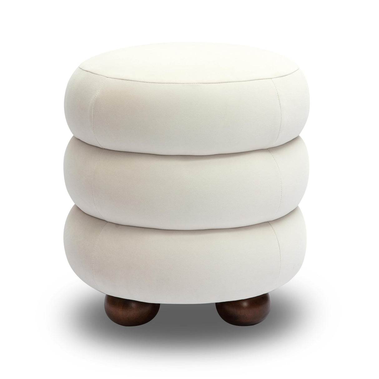 Stefanie Velvet Ottoman by TOV Furniture at Eve Furniture