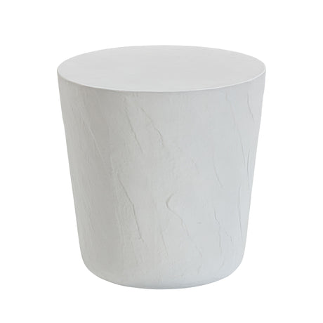 Margot Light Grey Faux Plaster Indoor / Outdoor Concrete Stool by TOV Furniture at Eve Furniture