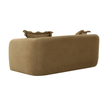 Lou Cafe Au Lait Performance Velvet Loveseat by TOV Furniture at Eve Furniture