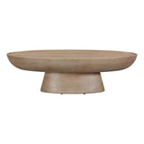 Eclipse Textured Faux Travertine Indoor / Outdoor Coffee Table by TOV Furniture at Eve Furniture