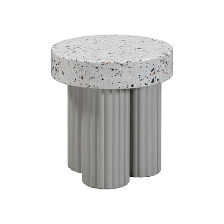 Clover Faux Terrazzo Indoor / Outdoor Round Side Table by TOV Furniture at Eve Furniture