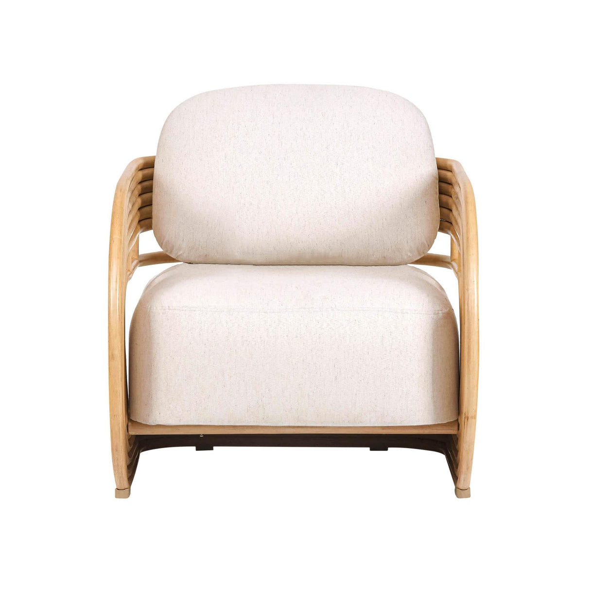 Lauretta Cream Fabric and Natural Rattan Accent Chair by TOV Furniture at Eve Furniture