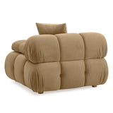 Calliope Cafe Au Lait Performance Velvet Modular Corner Chair by TOV Furniture at Eve Furniture