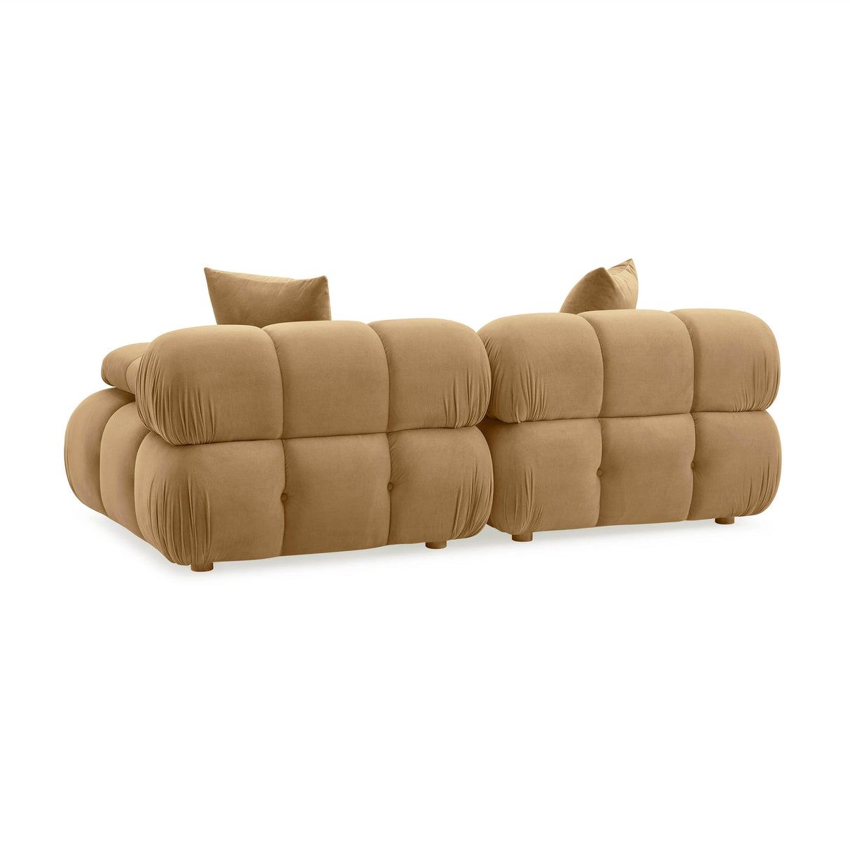 Calliope Cafe Au Lait Performance Velvet Modular Loveseat by TOV Furniture at Eve Furniture