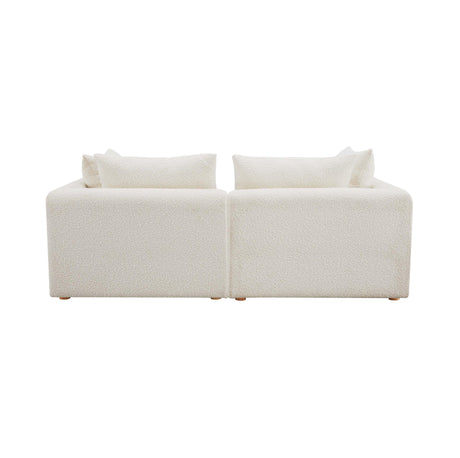 Hangover Cream Boucle Loveseat by TOV Furniture at Eve Furniture