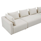 Hangover Cream Boucle 145" Long Sofa by TOV Furniture at Eve Furniture