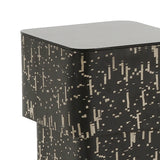 Faye Black Glass Side Table by TOV Furniture at Eve Furniture